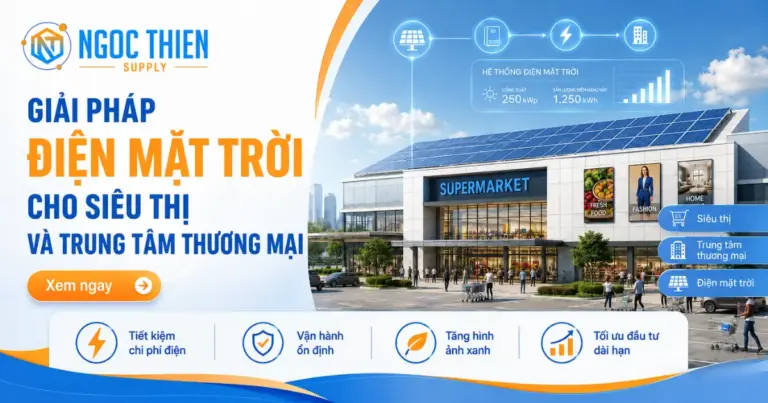 Điện mặt trời cho siêu thị và trung tâm thương mại