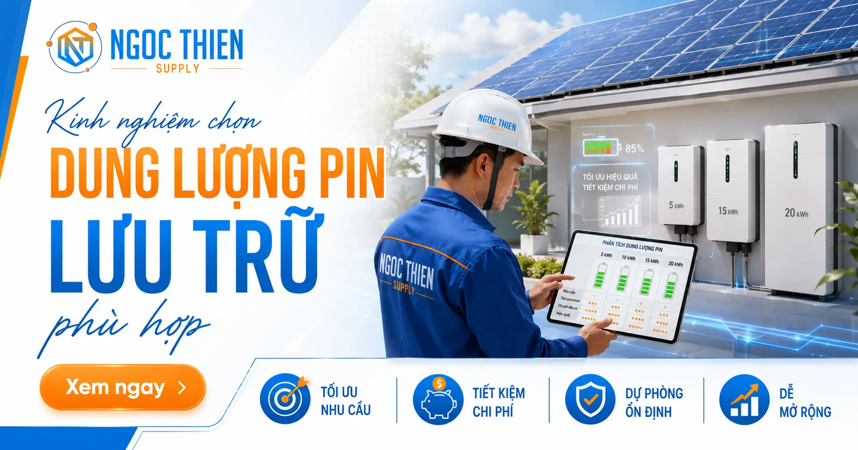 Kinh nghiệm chọn dung lượng pin lưu trữ phù hợp