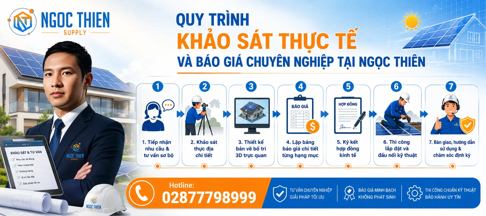 Quy trình khảo sát thực tế và báo giá chuyên nghiệp tại Ngọc Thiên