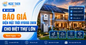 Báo giá điện mặt trời Hybrid 20kW cho biệt thự lớn