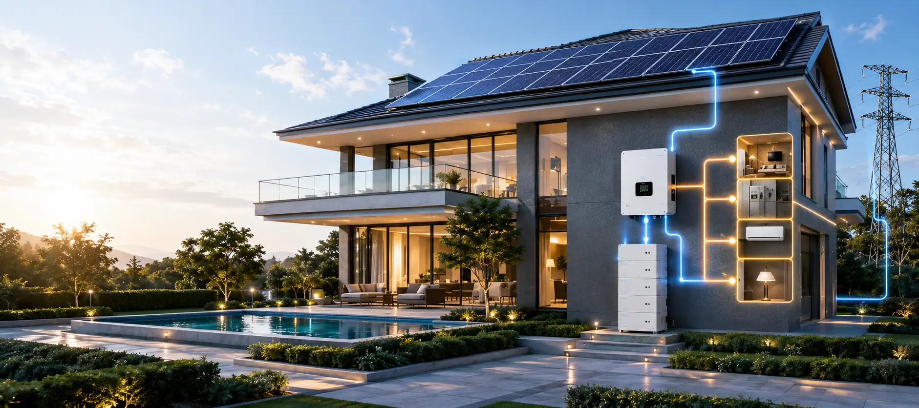 Tổng quan về giải pháp hệ thống điện mặt trời hybrid 8kW