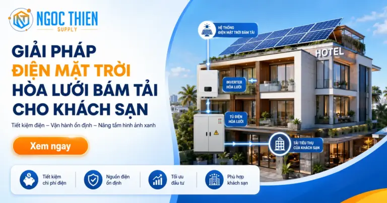 Giải pháp điện mặt trời hòa lưới bám tải cho khách sạn