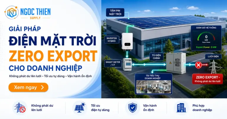 Giải pháp điện mặt trời Zero Export cho doanh nghiệp