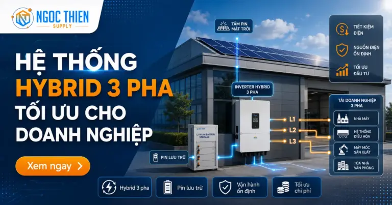 Hệ thống Hybrid 3 pha tối ưu cho doanh nghiệp