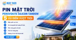 Taoj ảnh đại diện bài viết kích thước 1200:630px cho chủ đề "Pin mặt trời perovskite silicon tandem: 5 ưu điểm vượt trội" Kèm logo tôi tải lên