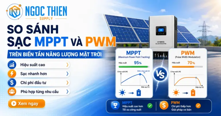 So sánh sạc MPPT và PWM trên biến tần năng lượng mặt trời