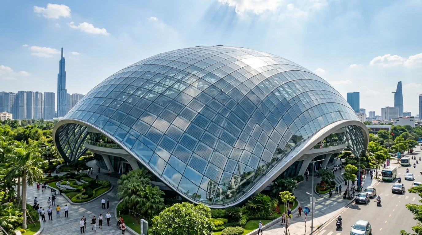 tấm pin mặt trời dẻo ứng dụng BIPV