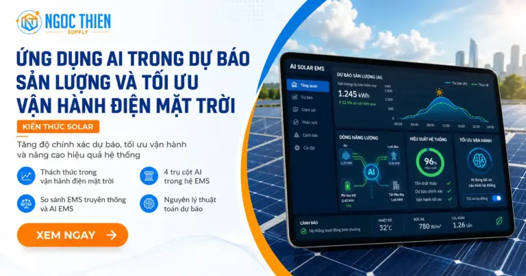 AI trong quản lý điện mặt trời với 3 ứng dụng hiệu quả