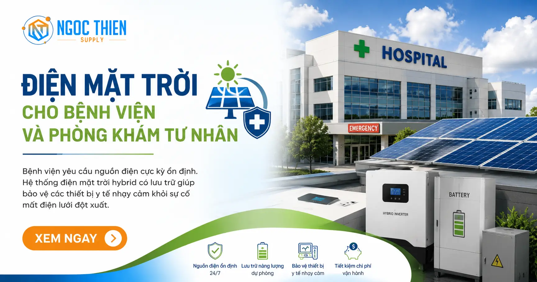 Điện mặt trời cho bệnh viện và phòng khám: 5 điều cần biết