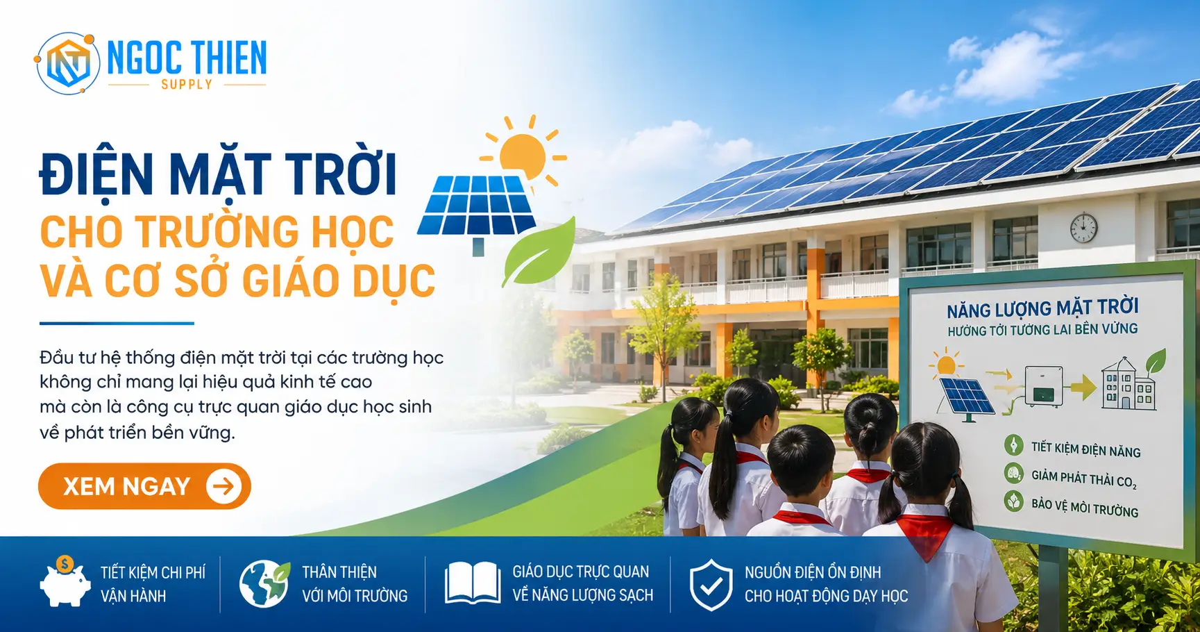 Điện mặt trời cho trường học và cơ sở giáo dục