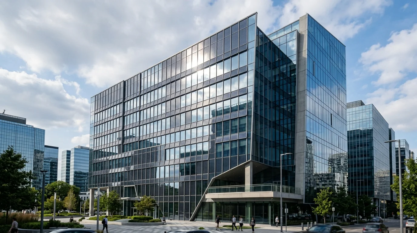 Giải pháp kính mặt trời BIPV giúp tối ưu hóa điện mặt trời cho tòa nhà văn phòng ESG