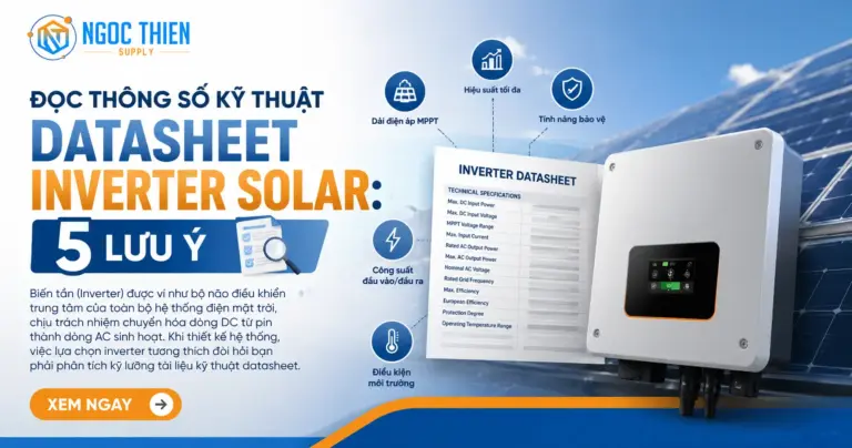 Đọc thông số kỹ thuật datasheet inverter solar: 5 lưu ý