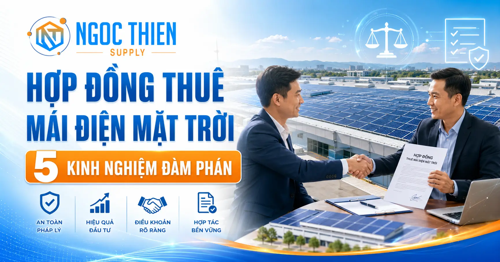 Hợp đồng thuê mái điện mặt trời: 5 kinh nghiệm đàm phán