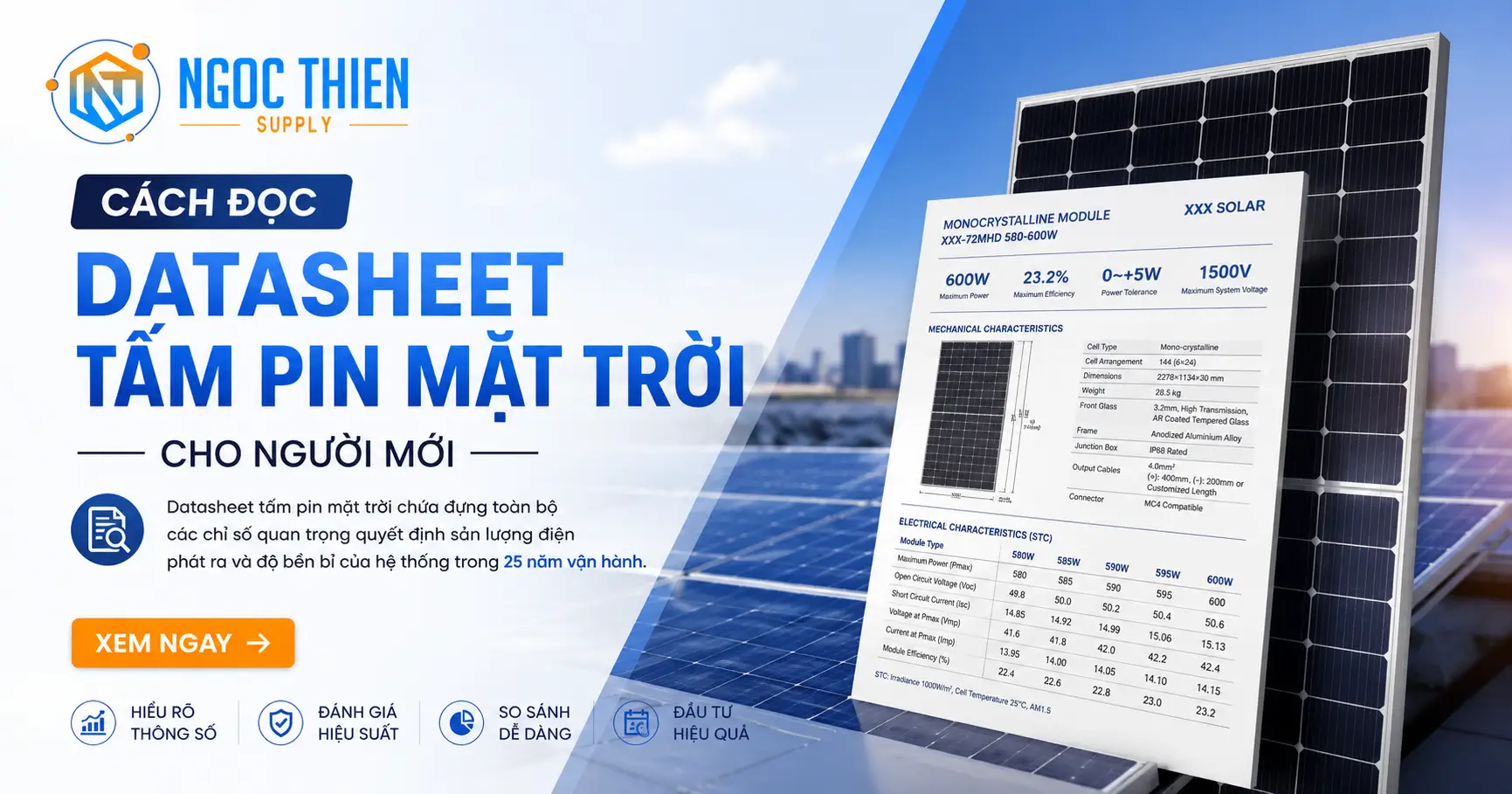 Hệ thống tiếp địa chống sét cho điện mặt trời áp mái