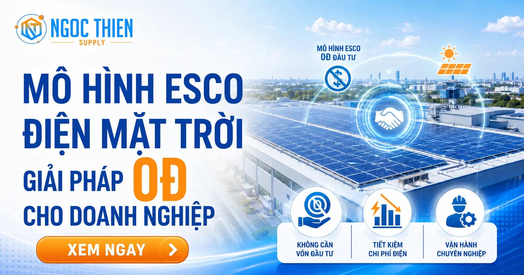 Mô hình ESCO điện mặt trời: Giải pháp 0đ cho doanh nghiệp