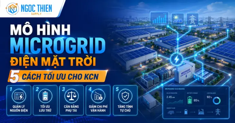 Mô hình microgrid điện mặt trời: 5 cách tối ưu cho KCN