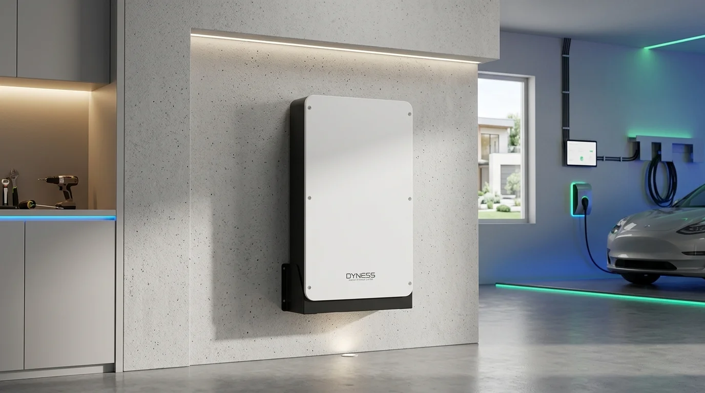 Pin lưu trữ lithium Dyness Powerbox Pro 10.24kWh gắn tường thực tế