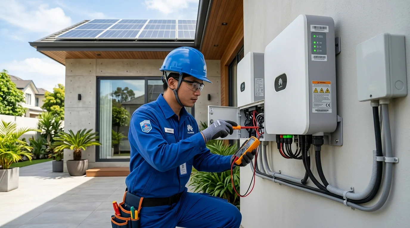 kỹ sư kiểm tra lắp đặt hệ thống SigenStor