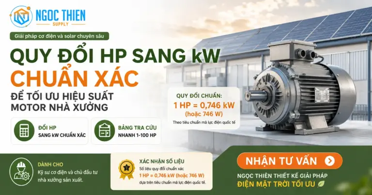 1 HP bằng bao nhiêu kW và cách quy đổi công suất chuẩn