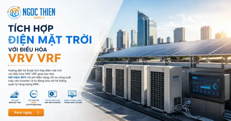Tích hợp điện mặt trời với điều hòa VRV VRF