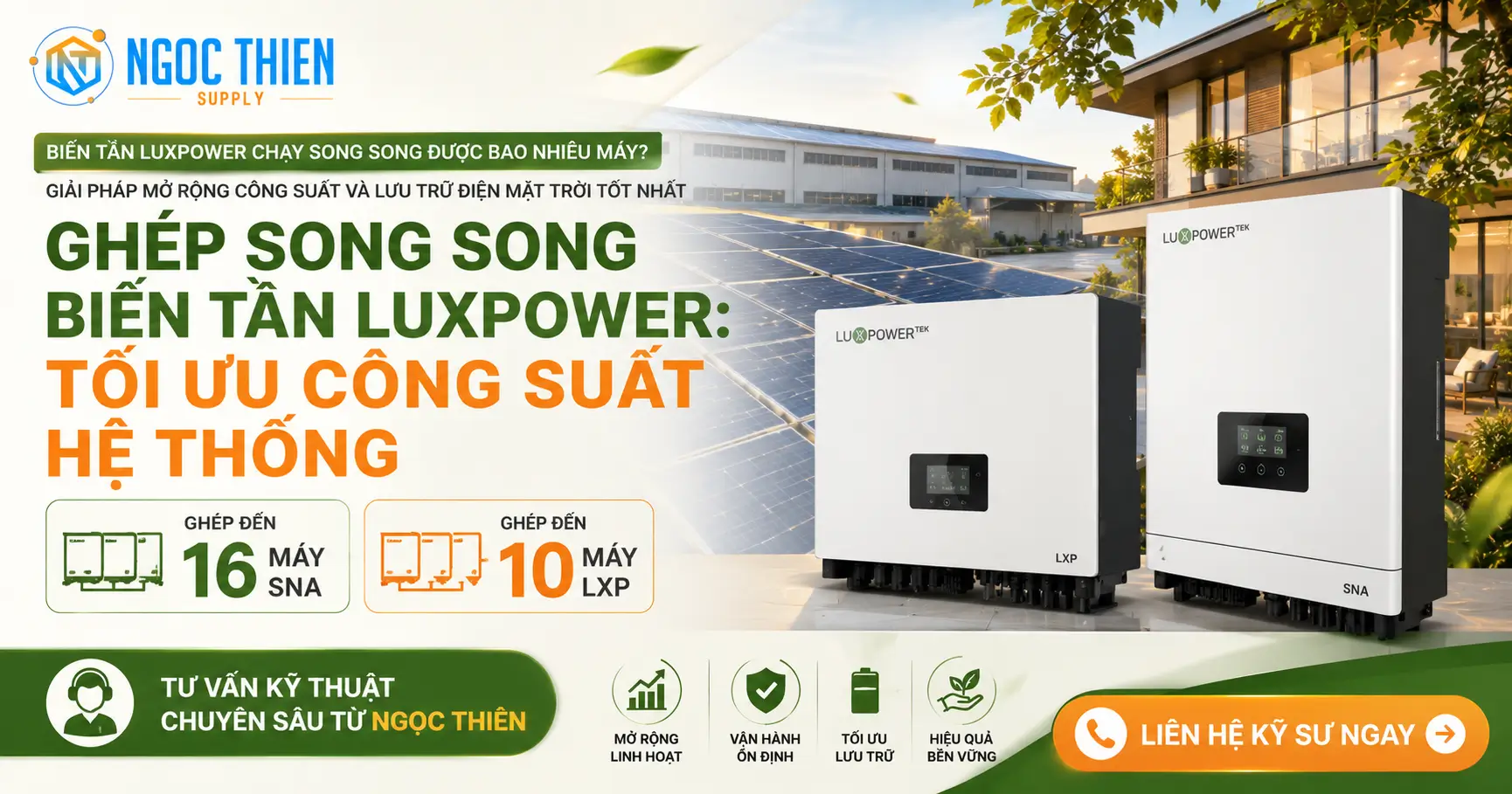 Biến tần Luxpower chạy song song được bao nhiêu máy? Chi tiết