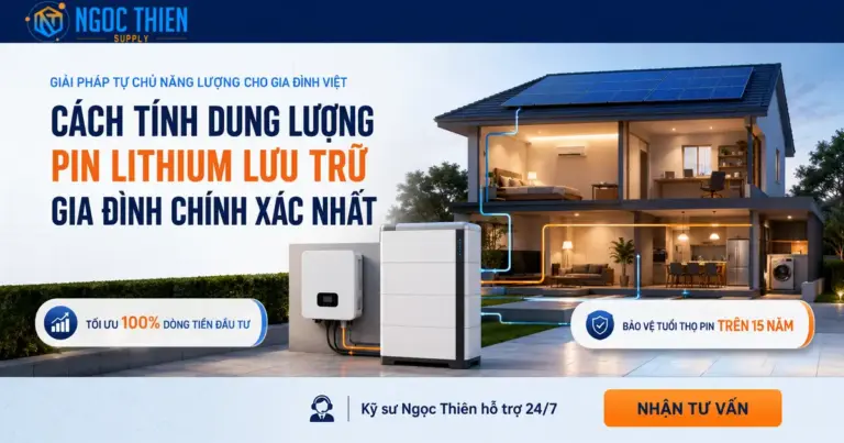 Cách tính dung lượng pin lithium lưu trữ cho gia đình