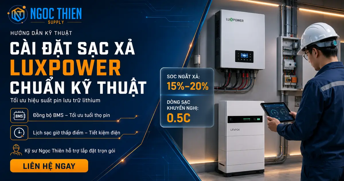 Cài đặt sạc xả cho Luxpower: Hướng dẫn cấu hình chuẩn nhất