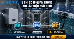 Chỉ số IP65 IP66 IP67: 3 chuẩn kháng nước bụi solar tối ưu