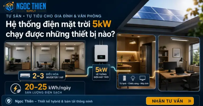 Điện mặt trời 5kw chạy được thiết bị nào? Giải đáp chi tiết