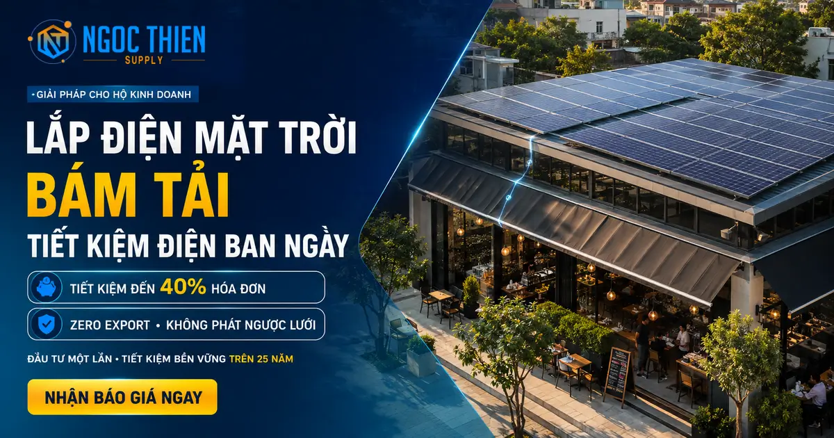 Lắp điện mặt trời bám tải: Tiết kiệm cho hộ kinh doanh