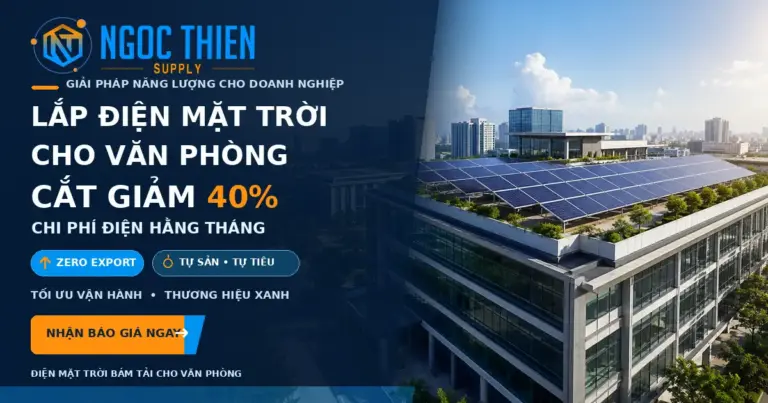 Lắp điện mặt trời cho văn phòng: Tối ưu chi phí vận hành