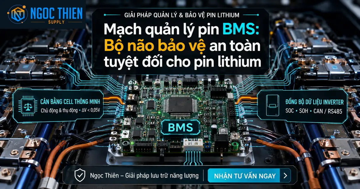 Mạch quản lý pin BMS: Bộ não bảo vệ hệ thống pin lithium