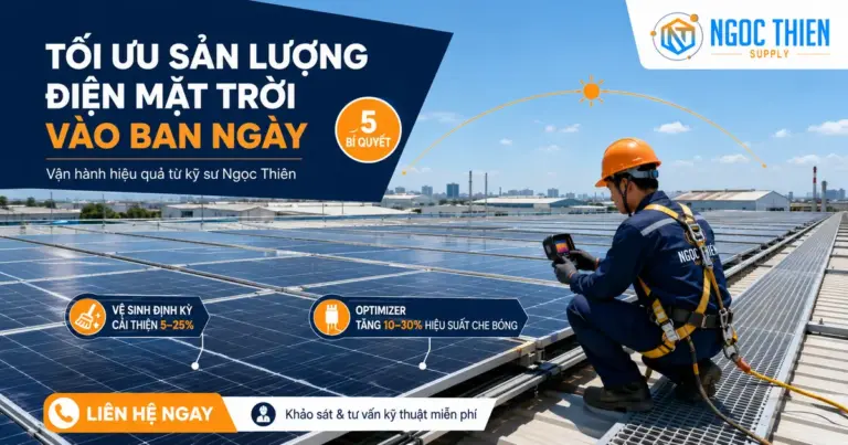 Tối ưu sản lượng điện mặt trời vào ban ngày hiệu quả