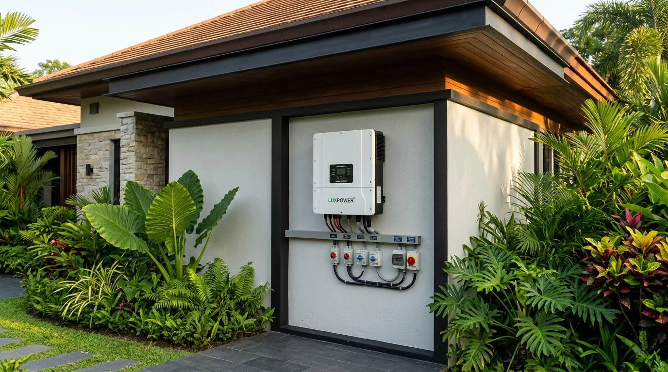 lắp đặt biến tần Luxpower SNA PRO ngoài trời chuẩn IP65