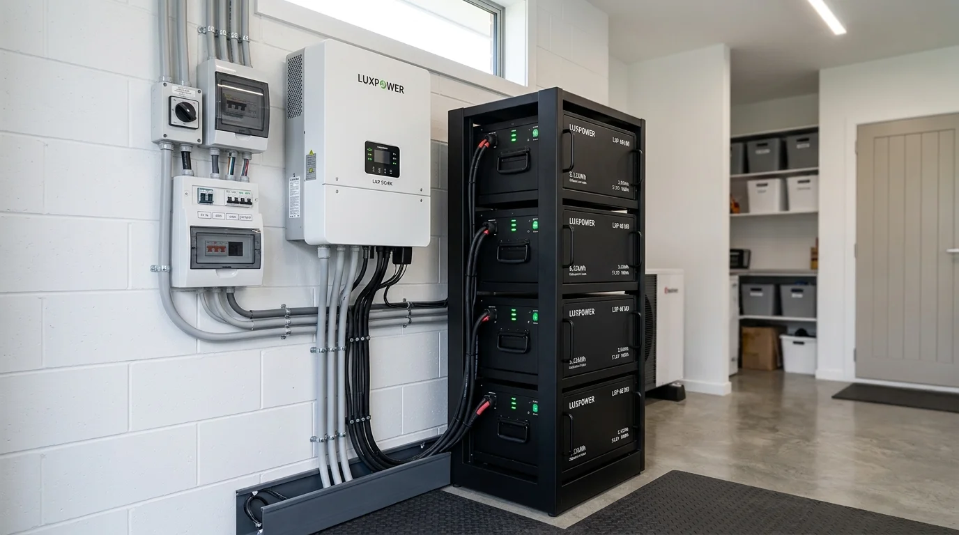 inverter Luxpower SNA PRO kết hợp pin lithium 48v