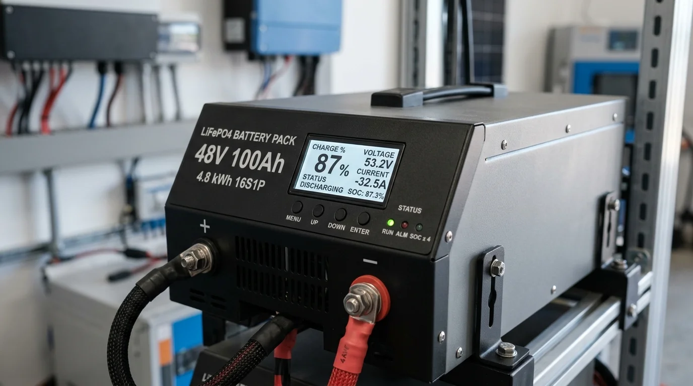 Pin lưu trữ Lithium LiFePO4 48V 100Ah tương thích biến tần Luxpower