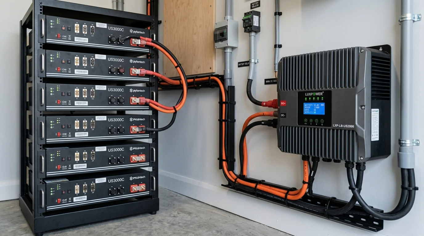 Kết nối pin lithium Dyness và cài đặt sạc xả cho Luxpower hybrid chuẩn kỹ thuật