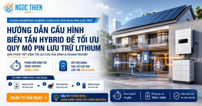 Chọn inverter hybrid giảm chi phí mua pin mặt trời thế nào?