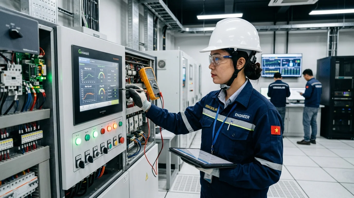 Vận hành Inverter Sungrow Hybrid tại phòng điều khiển