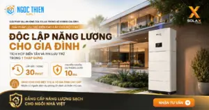 Giải pháp all-in-one của SolaX trong hệ hybrid gia đình