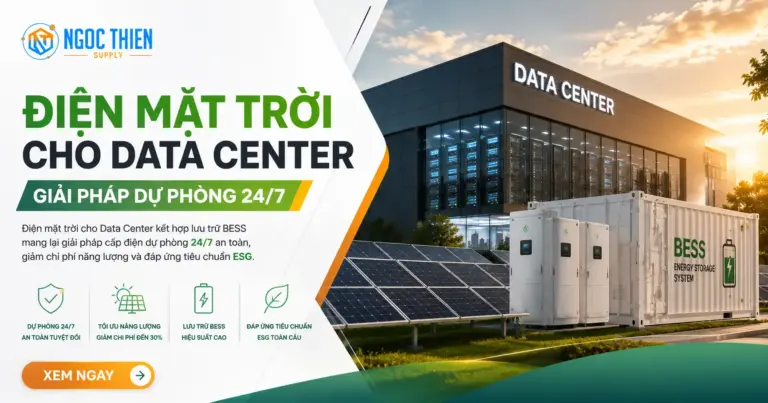 Điện mặt trời cho Data Center: Giải pháp dự phòng 24/7