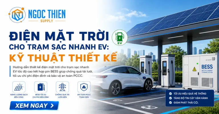 Điện mặt trời cho trạm sạc nhanh EV: Kỹ thuật thiết kế