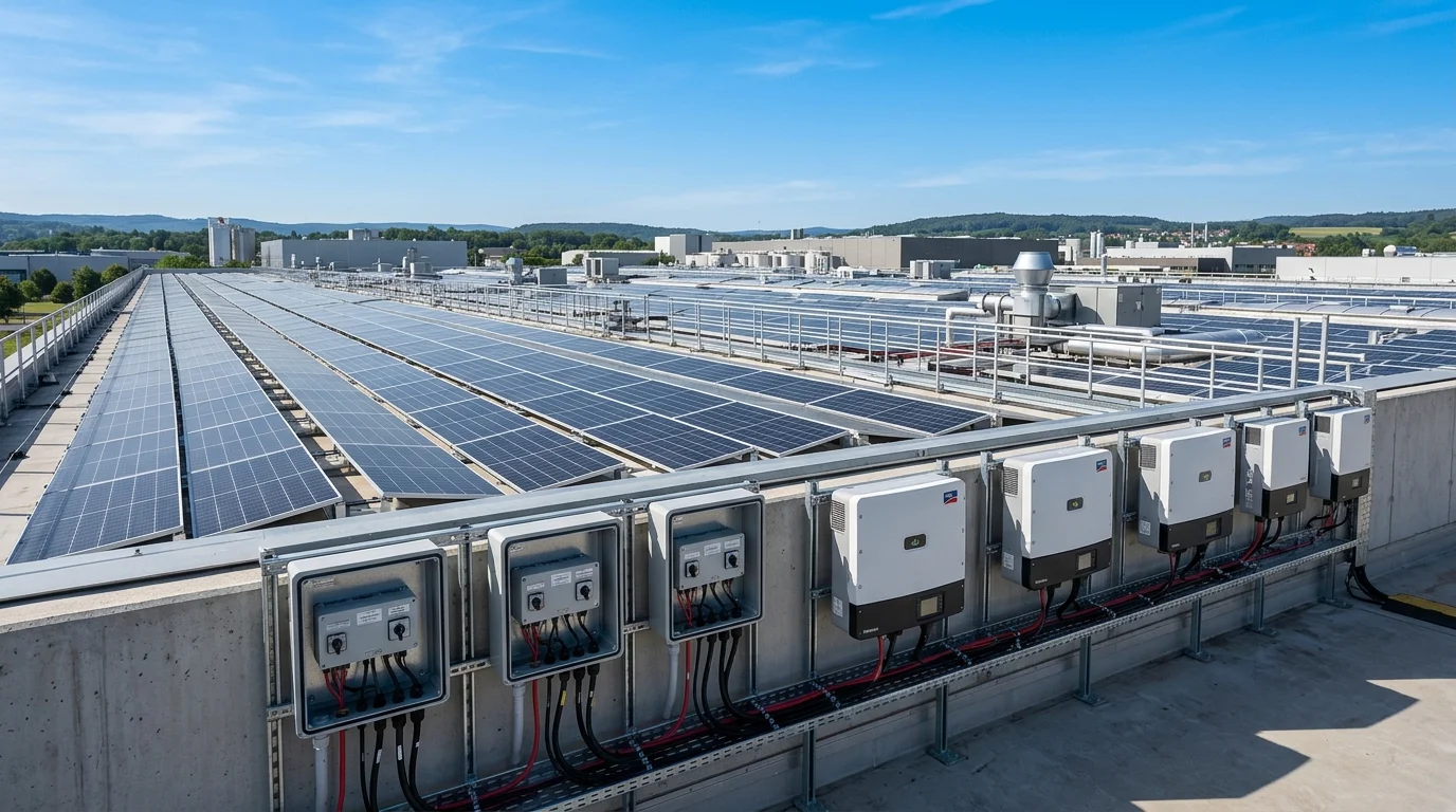 hệ thống tủ bảo vệ DC solar nhà xưởng công nghiệp