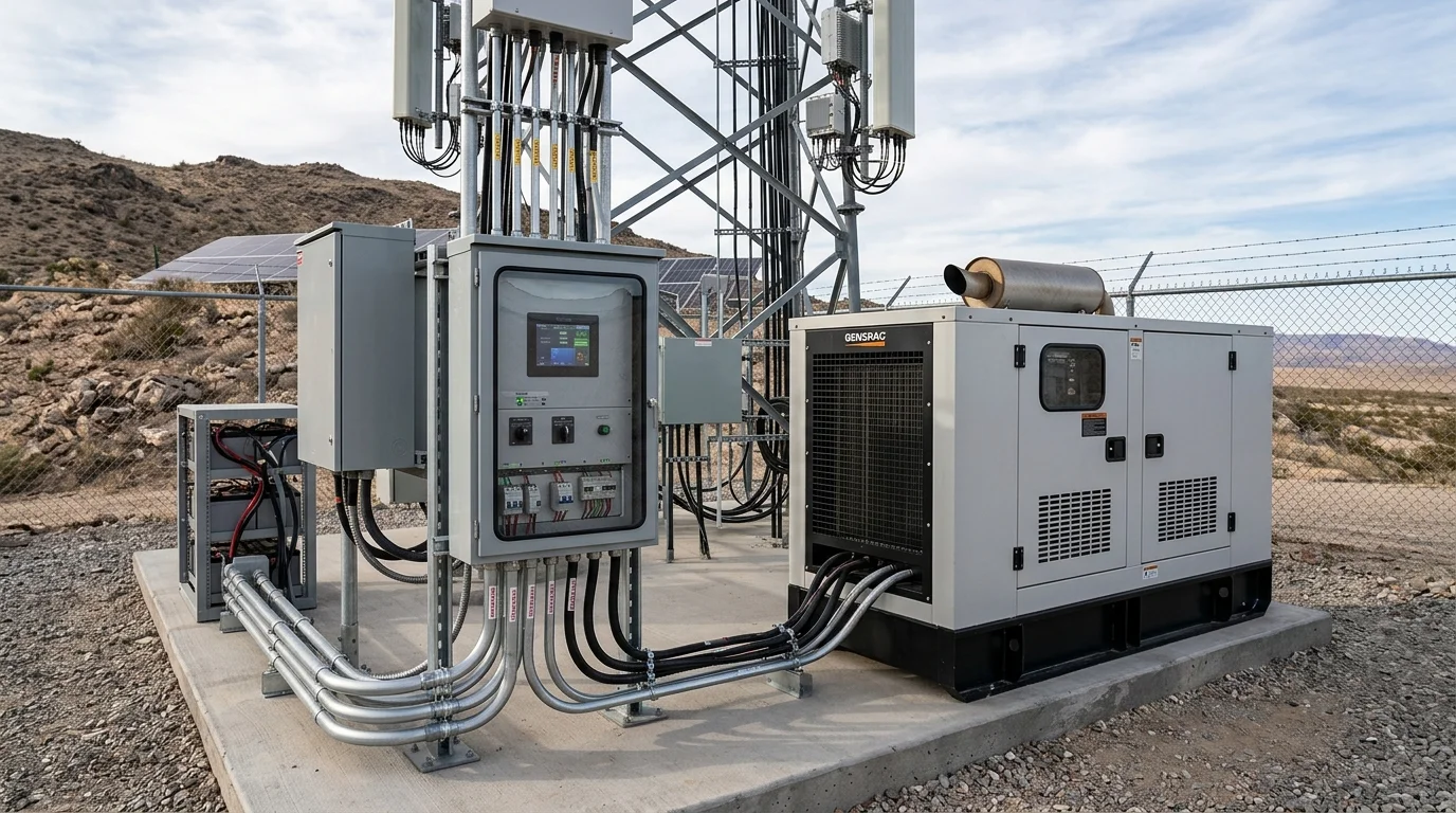 biến tần solar hybrid và máy phát điện dự phòng trạm bts