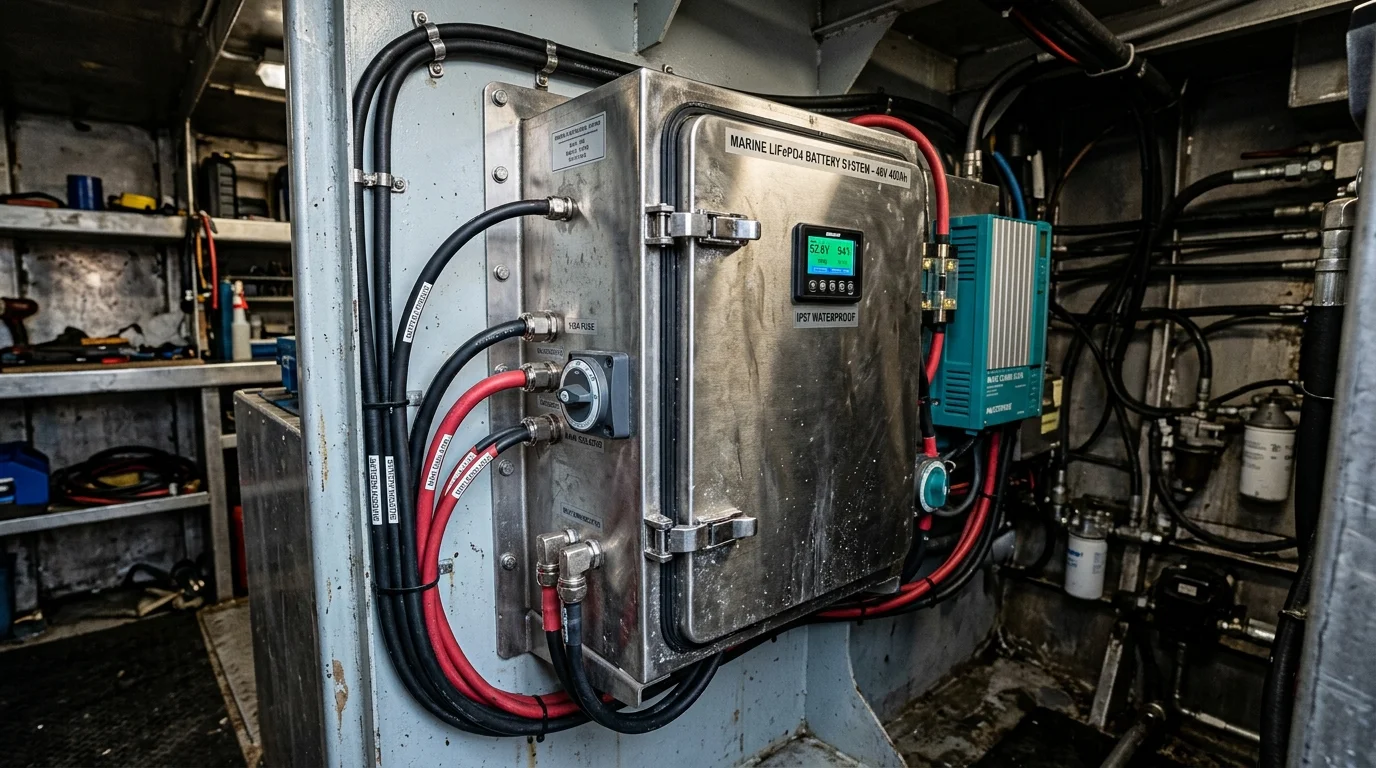 pin lithium chịu muối biển cho tàu thuyền lưu trữ điện năng