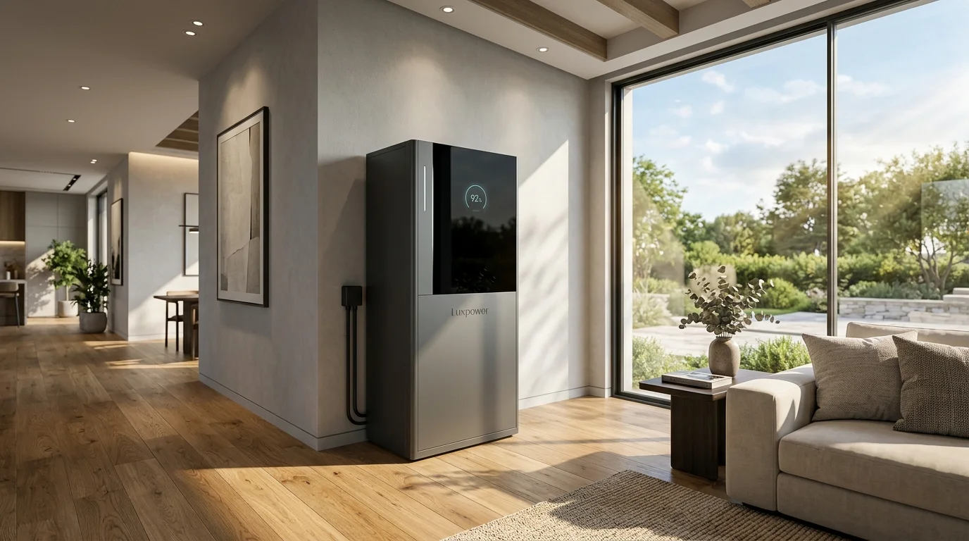 Tủ điện all-in-one Luxpower đứng sang trọng trong phòng khách