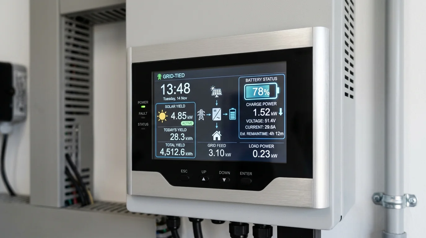 màn hình cài đặt thông số của inverter Luxpower SNA2 12K