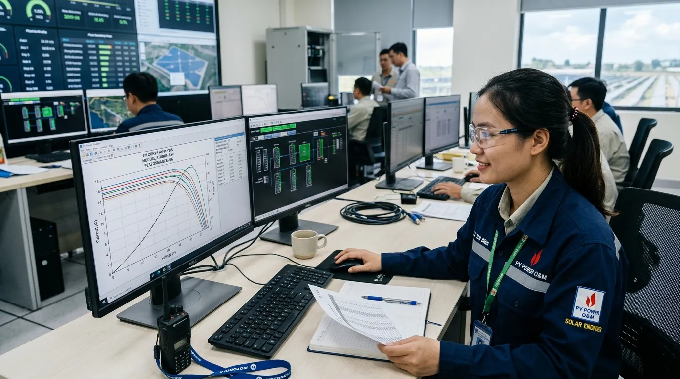 Phần mềm đồ họa phân tích đường cong IV và hiệu quả khôi phục công suất sau khi gắn Anti-PID