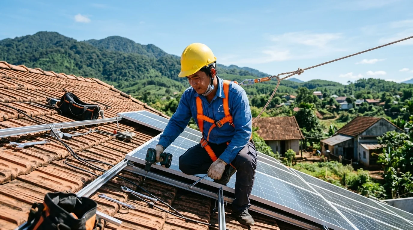 kỹ sư lắp điện mặt trời tại gia lai