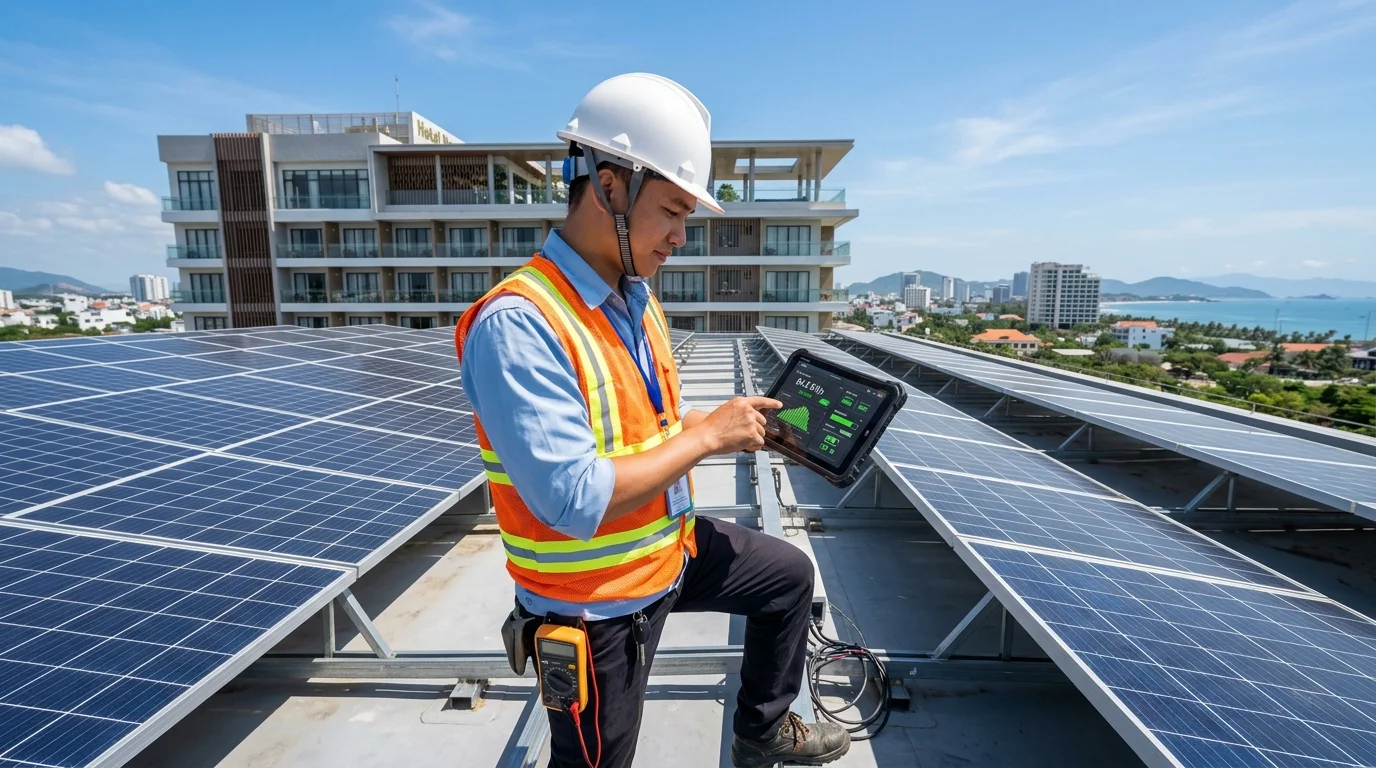 điện mặt trời bám tải cho khách sạn